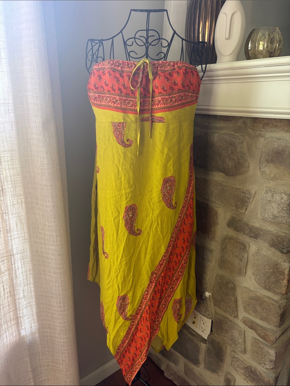 Vintage Y2K 2000s ECOTE Strapless Boho Asymmetrical Dress